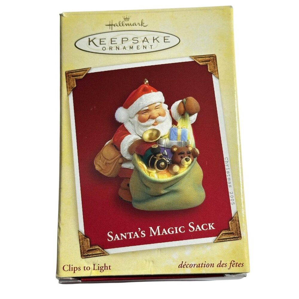 Hallmark Keepsake Ornament Santas Magic Sack 2005 Clips To Light Christmas Decor - Picture 2 of 8